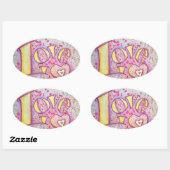 Liebe Sweet Pink Aufkleber (Blatt)