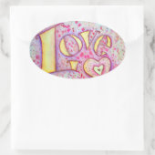 Liebe Sweet Pink Aufkleber (Tasche)