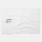 LIEBE Sweet Pink Wasserfarbene Kunst, Dichtung und Geschirrtuch (Horizontal)