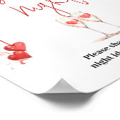 Liebe Sweetheart Brautparty Date Night Poster (Ecke)