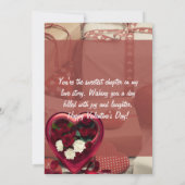 Liebe Sweetheart Rot und Weiß Personalisiertes Fot Mitteilungskarte (Rückseite)