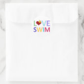 LIEBE SWIM RUNDER AUFKLEBER (Tasche)
