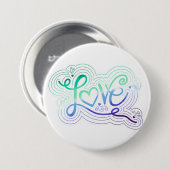 Liebe Swirl Doodle Gay Men Flag Buchstaben Button (Vorne & Hinten)