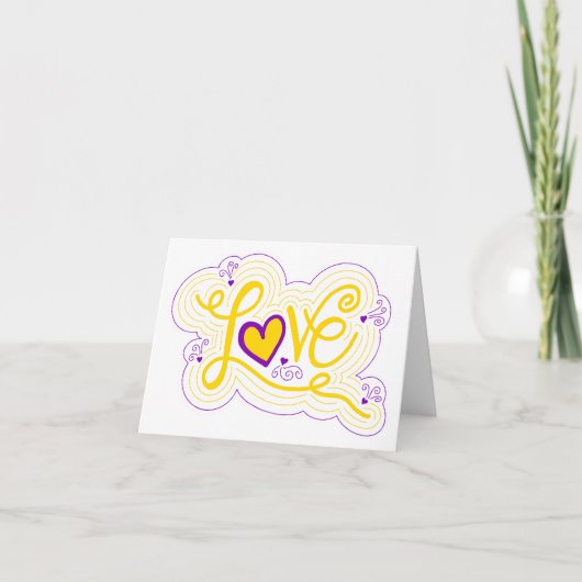 Liebe Swirl Doodle Intersex Pride Flag Buchstaben (Vorderseite)