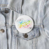 Liebe Swirl Doodle Quee Flag Buchstaben Button (Beispiel)
