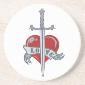 Liebe Sword benutzerdefinierter Untersetzer (Vorne)