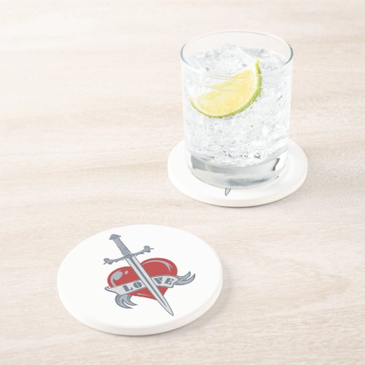 Liebe Sword benutzerdefinierter Untersetzer (Seite)