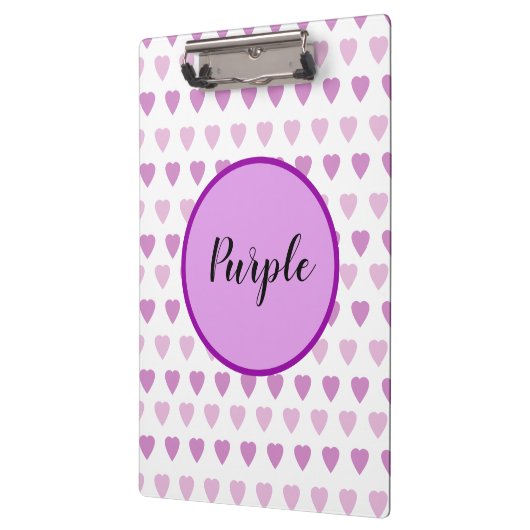 Liebe Symbol Hearts Design Niedlich Lila Klemmbrett (Links)