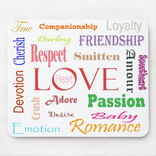 Liebe Synonyme von Shirley Taylor Mousepad (Vorne)