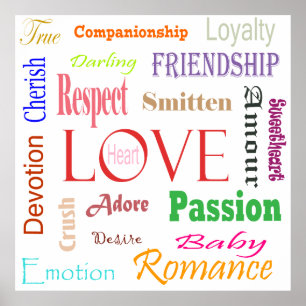 Liebe Synonyme von Shirley Taylor Poster