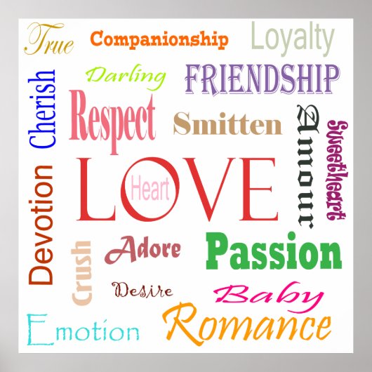 Liebe Synonyme von Shirley Taylor Poster (Vorne)