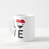 Liebe - Syrienflagge Kaffeetasse (Vorderseite Links)