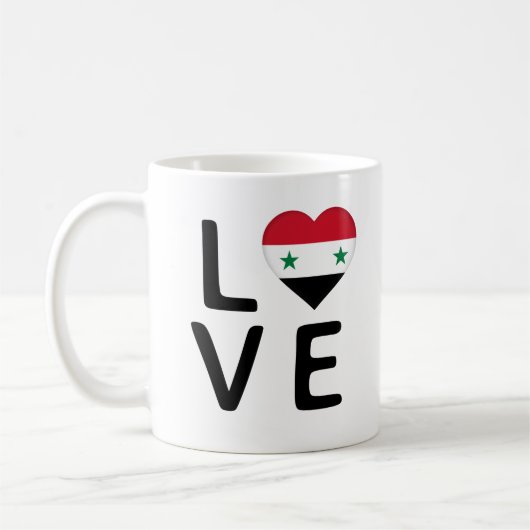 Liebe - Syrienflagge Kaffeetasse (Links)