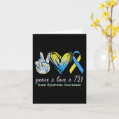 Liebe T21 Down Syndrome Awareness Blue Yellow Ribb Karte (Gelbe Blume)