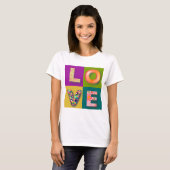 LIEBE T - Shirt 4 Buchstaben Wort mit lebendigen F (Vorne ganz)