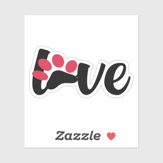 Liebe-T-Shirt der Hunde, Sweatshirt der Tierart Aufkleber (Blatt)