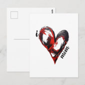 Liebe - T - Shirt für kundenspezifisches Design Postkarte (Vorne/Hinten)