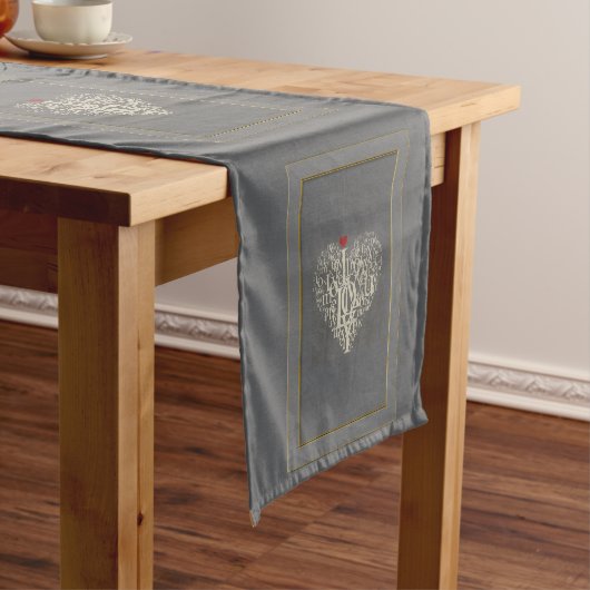 Liebe Table Runner Kurzer Tischläufer (Beispiel)