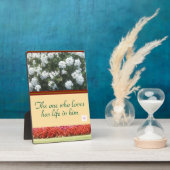 Liebe, Tabletop Plaque mit Easel Fotoplatte (Seite)