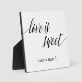 Liebe Tabletop Plaque mit Easel Fotoplatte (Vorderseite)