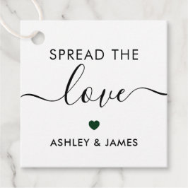 Liebe-Tag, Hochzeitstag, Waldgrün Geschenkanhänger