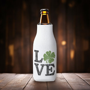 LIEBE Tag St. Patricks mit Kleeblatt Flaschenkühler