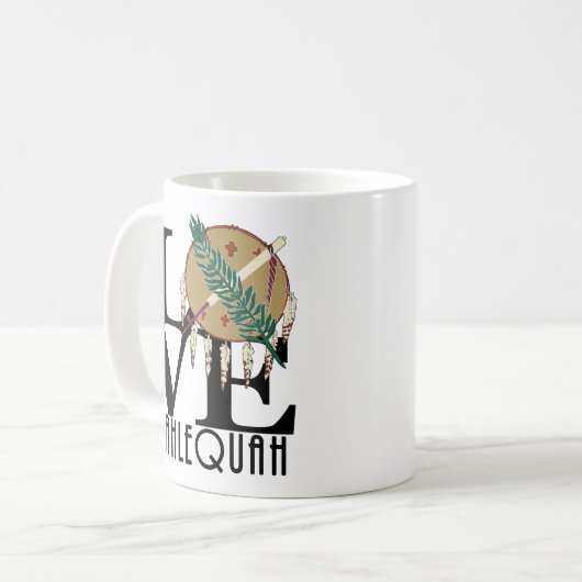 LIEBE Tahlequah 11oz Kaffeetasse (Vorderseite Links)