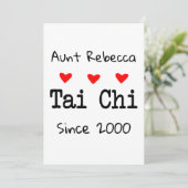 Liebe Tai Chi Funny Zitat mit Red Hearts Dankeskarte (Stehend Vorderseite)