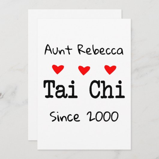 Liebe Tai Chi Funny Zitat mit Red Hearts Dankeskarte (Vorne/Hinten)