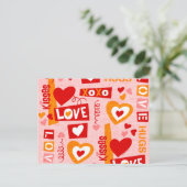 Liebe Talk Valentine Postkarte (Stehend Vorderseite)