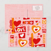 Liebe Talk Valentine Postkarte (Vorne/Hinten)