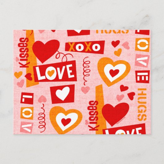 Liebe Talk Valentine Postkarte (Vorderseite)