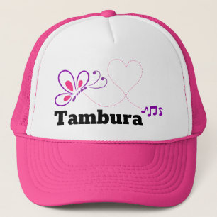 Liebe Tambura Rosa Lila Schmetterlingsherz Truckerkappe