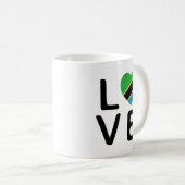 Liebe - Tansania-Flagge Kaffeetasse (VorderseiteRechts)