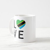 Liebe - Tansania-Flagge Kaffeetasse (Vorderseite Links)