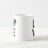 Liebe - Tansania-Flagge Kaffeetasse (Mittel)