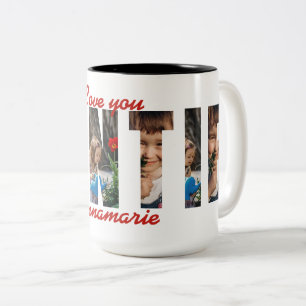 Liebe Tante Benutzerdefinierter Name / Foto-Gesche Zweifarbige Tasse