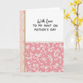 Liebe Tante Muttertagskarte Karte (Gelbe Blume)