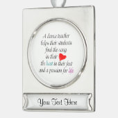 Liebe, Tanz zu unterrichten Banner-Ornament Silber (Links)
