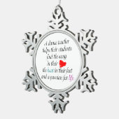 Liebe, Tanz zu unterrichten Schneeflocken Zinn-Ornament (Rechts)