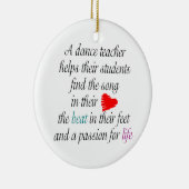 Liebe, Tanz zu unterrichten Verdoppeln-Versah Keramikornament (Rechts)