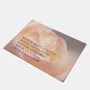Liebe tanzt weiche Rose Inspiration Zitat Fußmatte