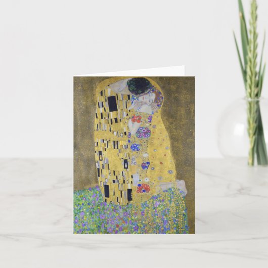 Liebe Tapestine: Ein Kuss in Gold von Klimt Valent (Vorderseite)