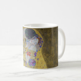 Liebe Tapestine: Ein Kuss in Gold von Klimt Valent Kaffeetasse