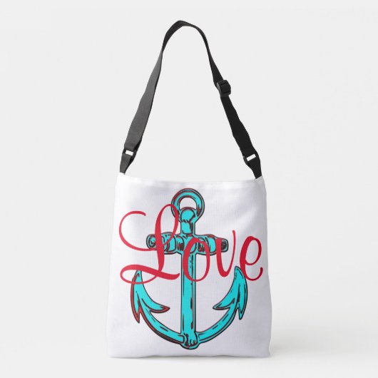 Liebe Tasche Hübscher Strandanker (Rückseite)