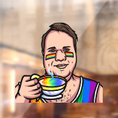 Liebe Tasse Fensteraufkleber (Blatt 2)