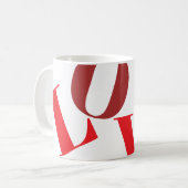 Liebe-Tasse in Rottönen Kaffeetasse (Vorderseite Links)