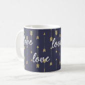 Liebe Tasse lila Pfeile (Vorderseite Links)