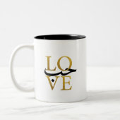 Liebe-Tasse mit Arabisch Zweifarbige Tasse (Links)