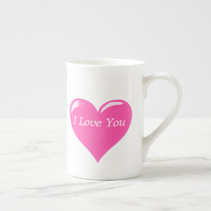 Liebe Tasse mit Herz und Text - I Liebe Sie